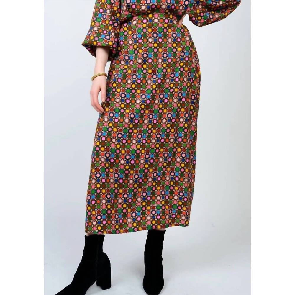 NEW IVY JANE loads of color dot skirt in multi color
